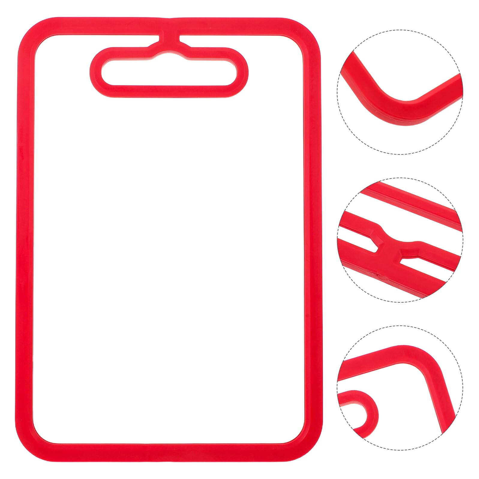 Tagliere Bifacciale in Vetro Temperato Rosso 12, 58x8, 65 | Vetro e Silicone, Superficie Liscia e Pattern Antiscivolo, Leggero e Resistente al Calore per Picnic e Incontri All'aperto