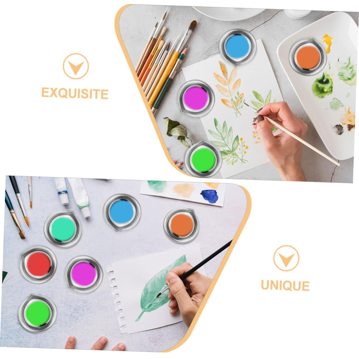 NUOBESTY 90stücke Aquarellpalette Mit Mischtrays Vielseitige Und Nagelmischpalette Für Künstler Bastler Und Make-up- Einfache Und Hohe Haltbarkeit