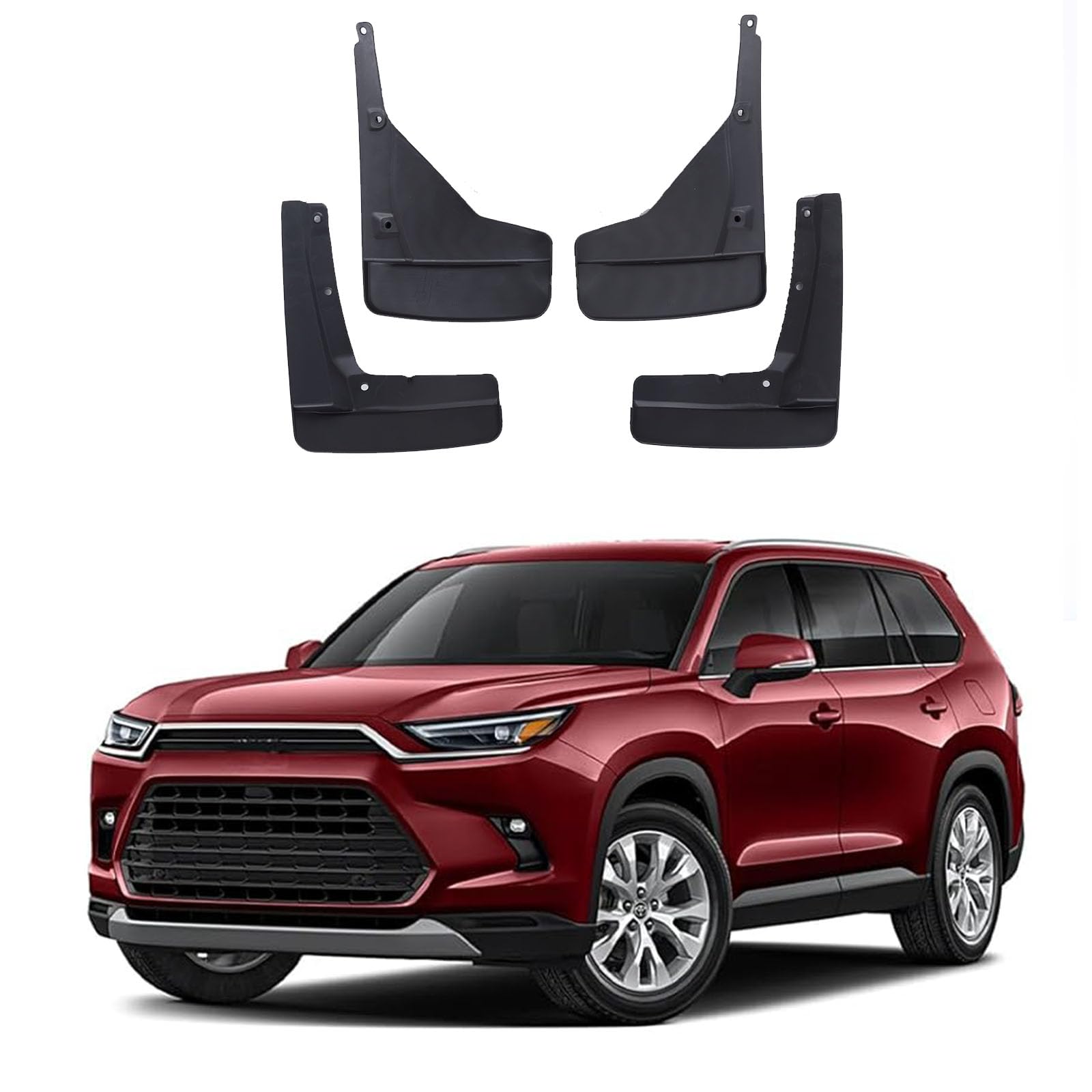 Photo 1 of Mud Flaps Guards Compatible with Toyota Grand Highlander 2024 2025 2026,PP Wheel Fender Cover Mudguards Protector Car Exterior Accessories