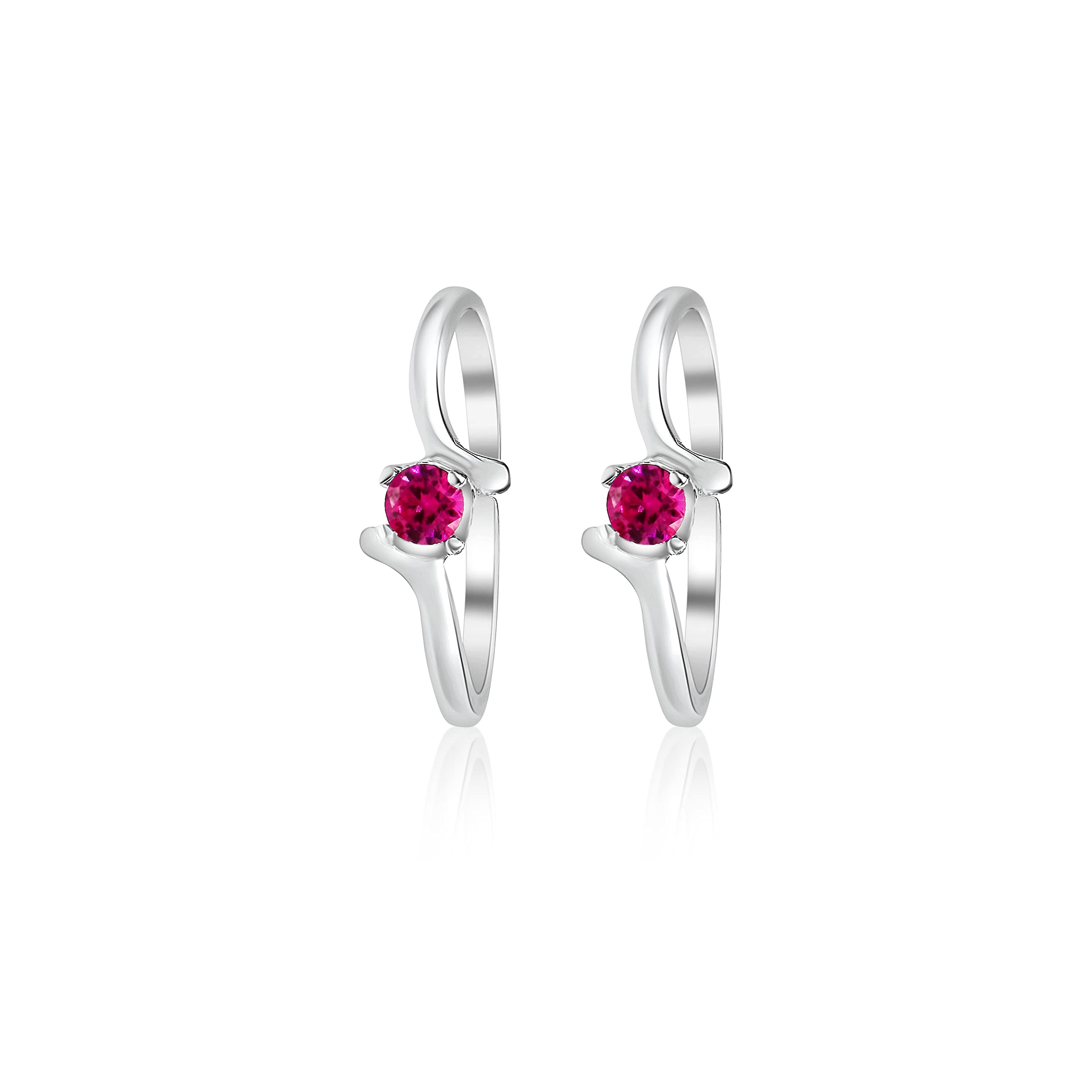 PAAVNI 925 Sterling Silver Ruby Toe Rings for Women & Girls Pure Chandi Bichiya Glossy white (B09GH4MNPH) Amazon Price History, Amazon Price Tracker