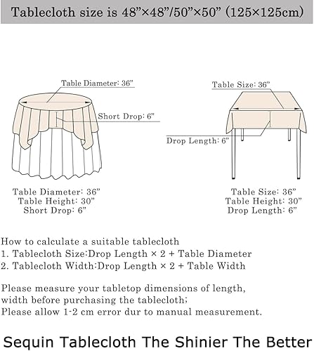 Vista 81 de ShiDianYi Mantel redondo de 90 pulgadas, mantel de lentejuelas color fucsia con purpurina para tarta, postre brillante, para fiesta de cumpleaños