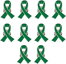 10 Pcs Health Awareness Lapel Pin Breast Cancer Awareness Pins Mental Health Ribbon Pins for Men and Women Decoration, 1