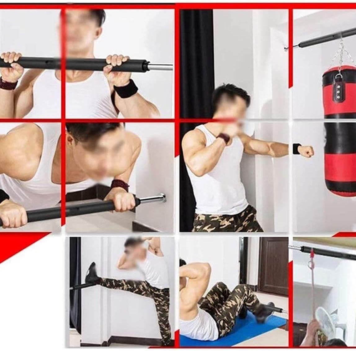 Door Horizontal Bars Steel Adjustable Home Gym Workout Chin push Up Pull Up Training Bar Sport Fitness Sit-ups