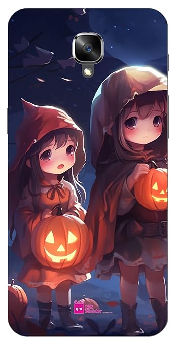 Gift Minister Hard Designer Mobile Case for One Plus 3 Back Cover Midnight Blue - Super Cute Halloween Story Art Joy Happy Peace Lightweight Dustproof Clear Flexible Anti-Slip 1Pcs 1701C