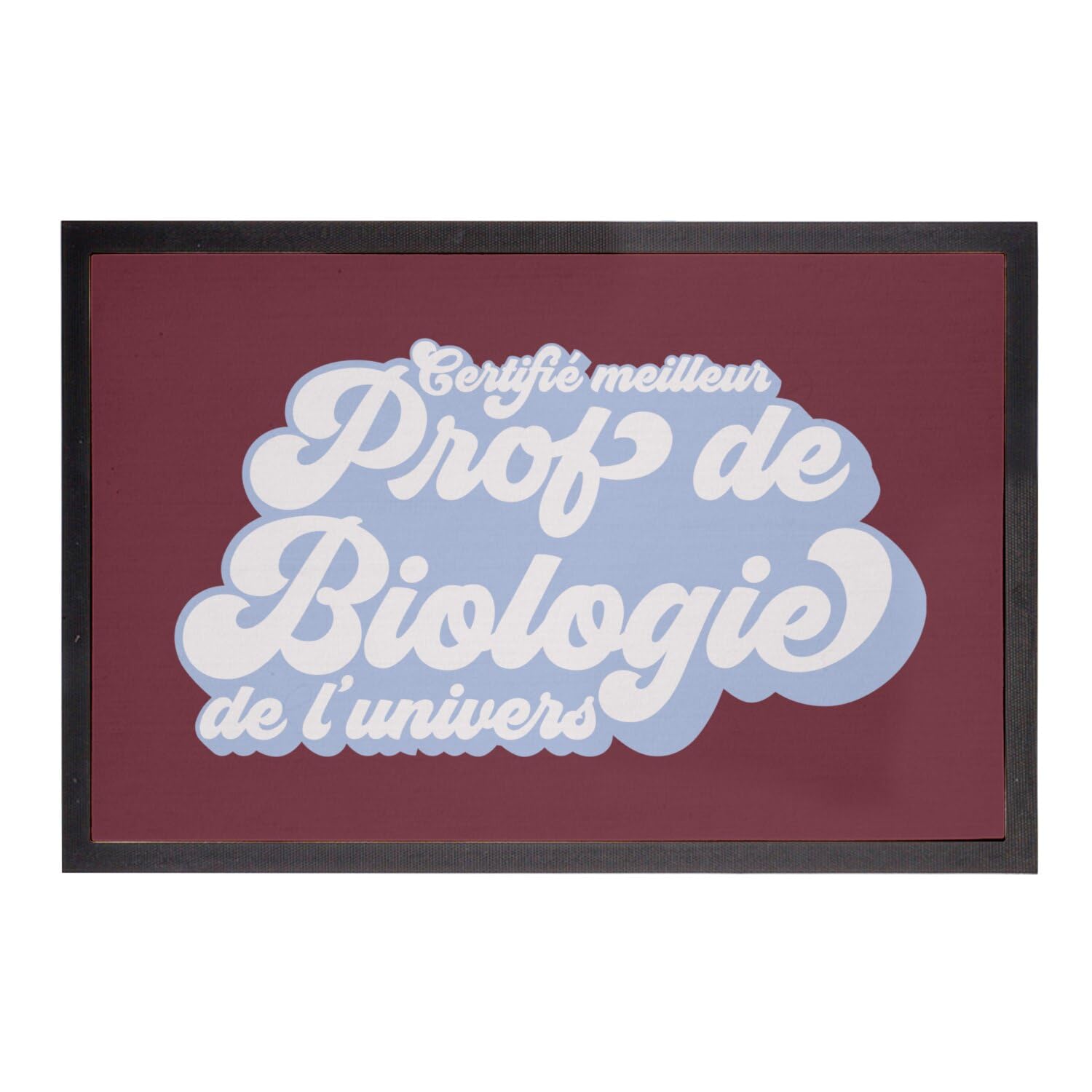 Paillasson rouge Meilleur Prof de Biologie 75x50cm