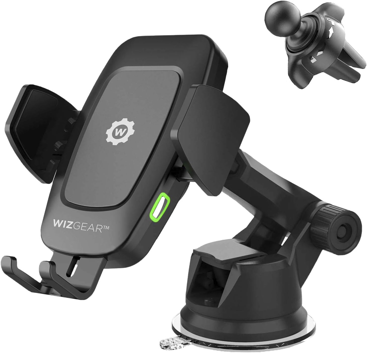 Automatic Wireless Car Charging Mount, with Telescopic Arm and Air Vent, Qi 10W 7.5W and 5W Fast Charging with Smartphone Holder for Smartphones with Qi Enabled Phones (Automatic Arms)