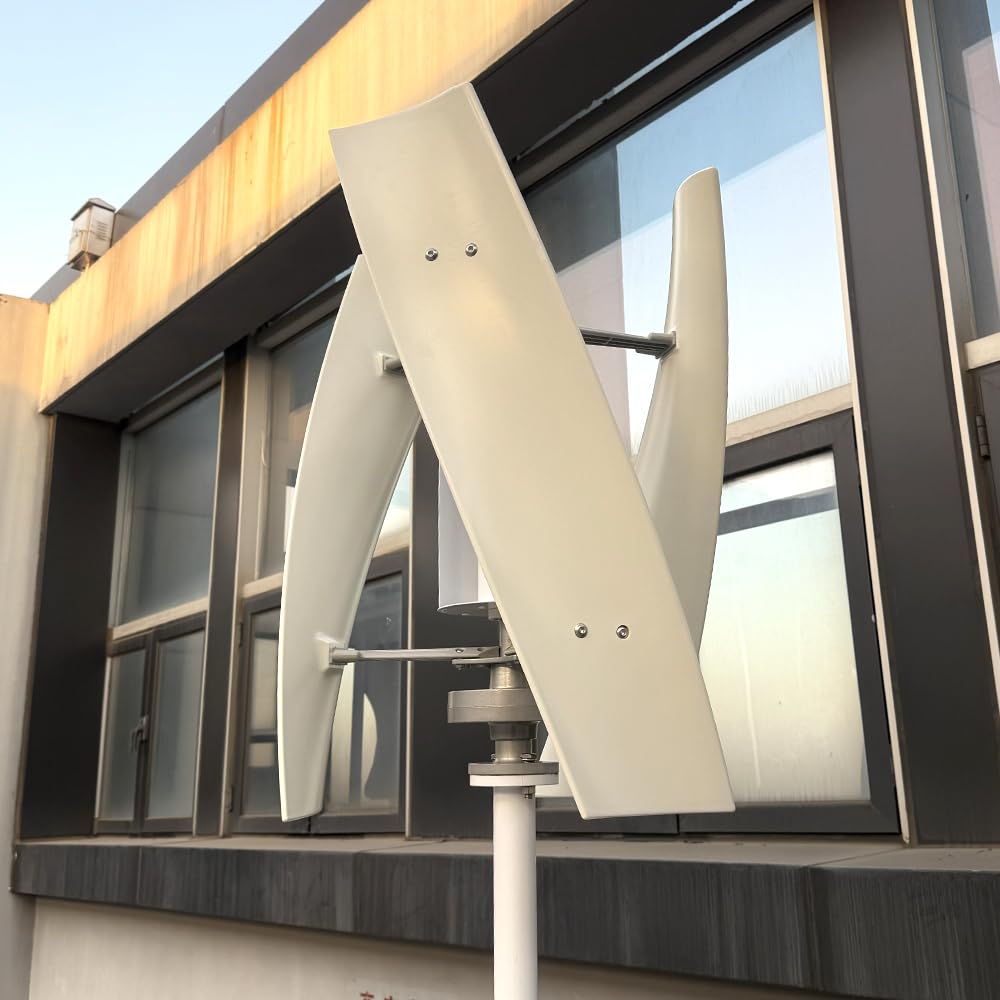 800W Windkraftanlage Vertikal 12V 24V 48V Windturbine mit MPPT Laderegler Windgenerator für Heimgebrauch Windräder (48V mit MPPT regler)