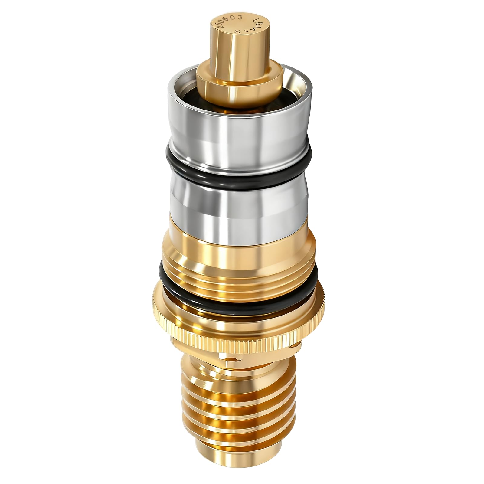 Cartucho termostático GR-47450000 de 1/2" de latón y acero inoxidable, compatible con Grohtherm 1000/3000 y Automatic 2000, repuesto 47450000
