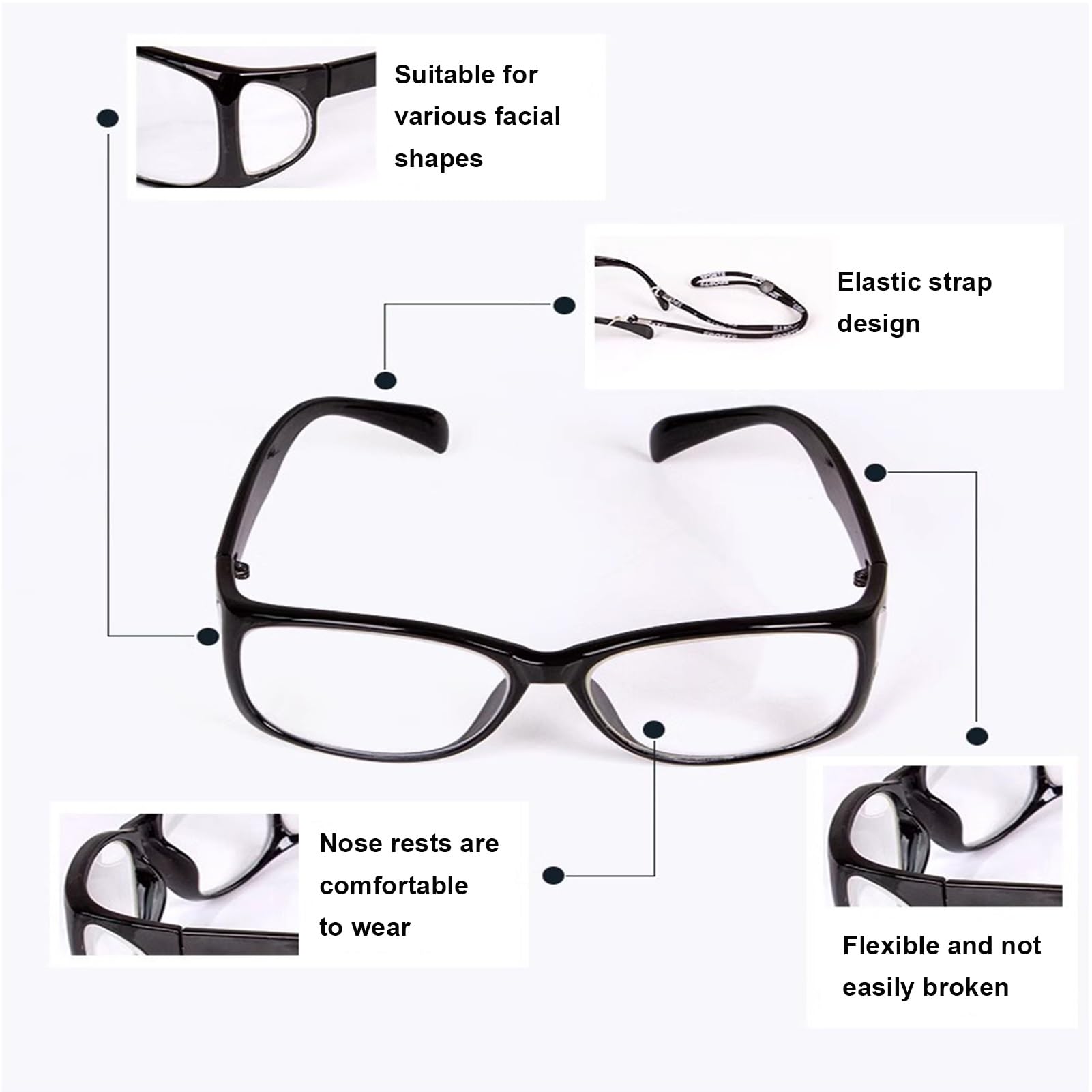 Delantal de Plomo Gafas Protectoras de Rayos X 0,75 MmPb Para Adultos Hospitales Radiógrafos