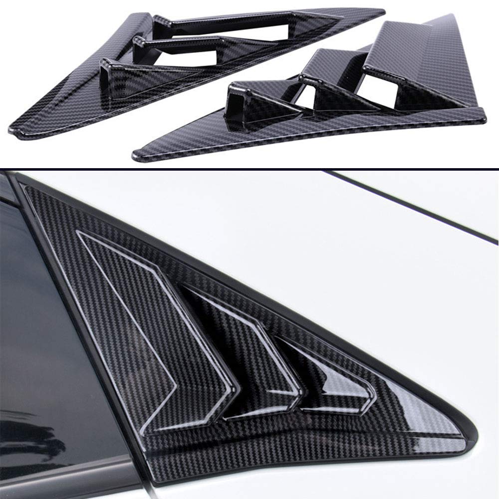Cubre Persianas Honda Civic Cubierta De Persiana Para Ventana Lateral Honda Civic 2016-2021 - ABS Fibra Carbono, Color Negro Brillante Lego Mini Cooper