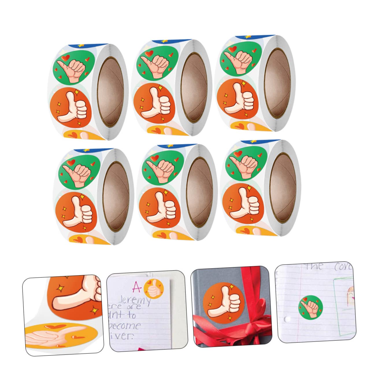 SHINEOFI 18rotoli Adesivi Ricompensa Per Stickers Thumb up Per Insegnanti e Etichette Incentive Creative e Motivazionali Per Abbigliamento e Scolastici