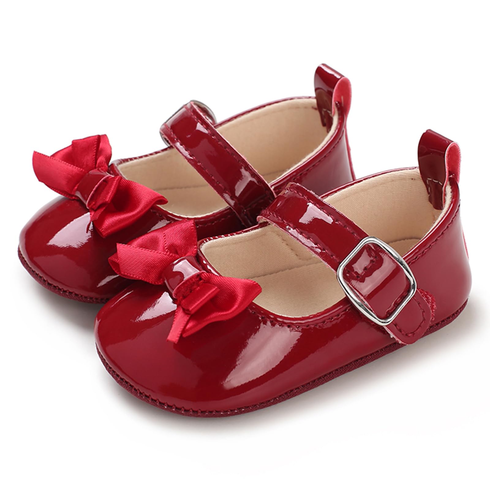 MASOCIO Baby Girl Shoes Mary Jane Infant Anti Slip First Walking Shoes — view 9