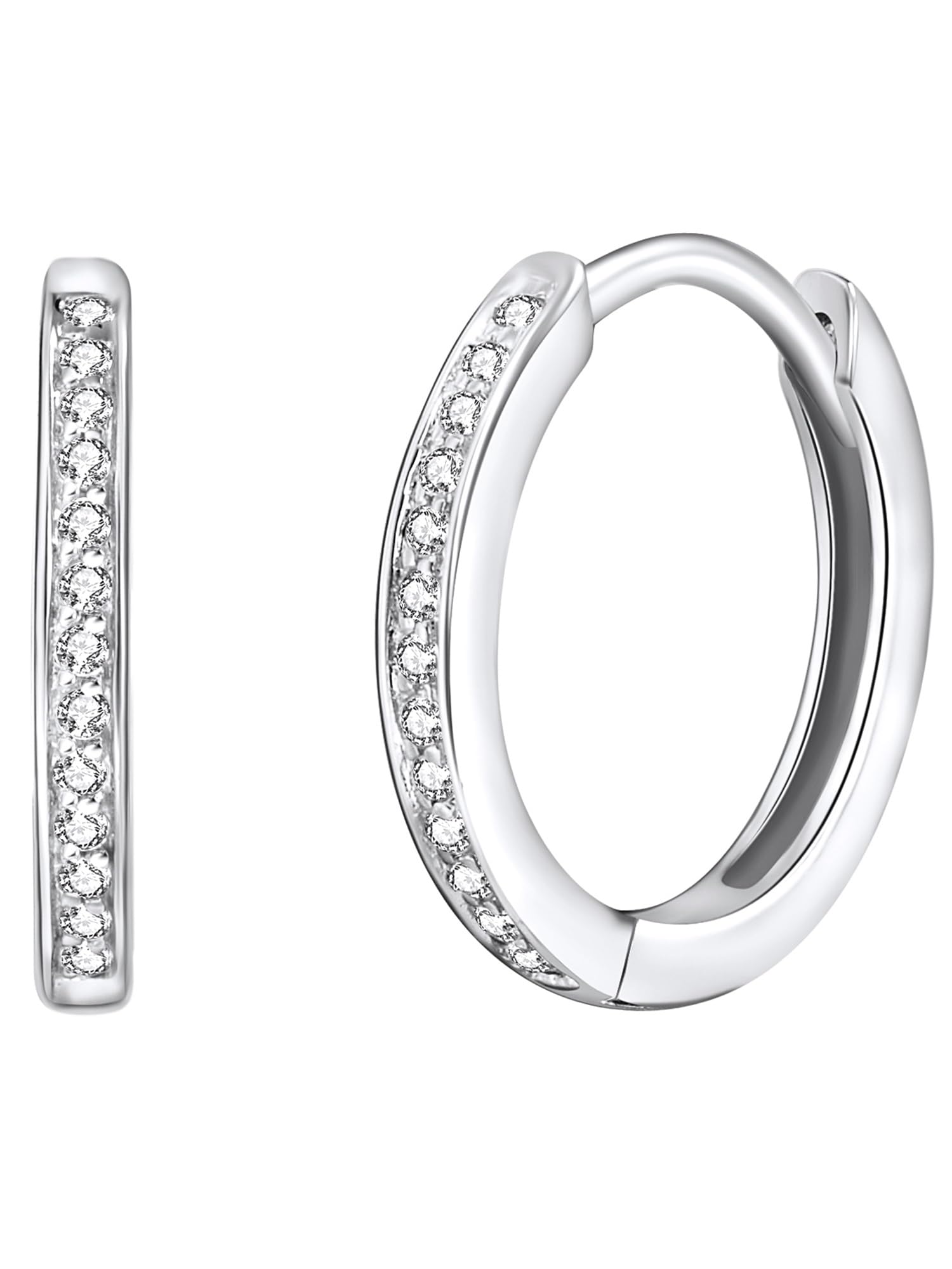 Argento Sterling Corona Set Orecchini a Lobo W/ 6 MM (1ct) Taglio