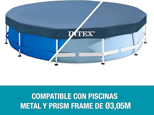 Miniatura 3 de Cubierta de alberca con marco redondo de metal Intex de 10 pies