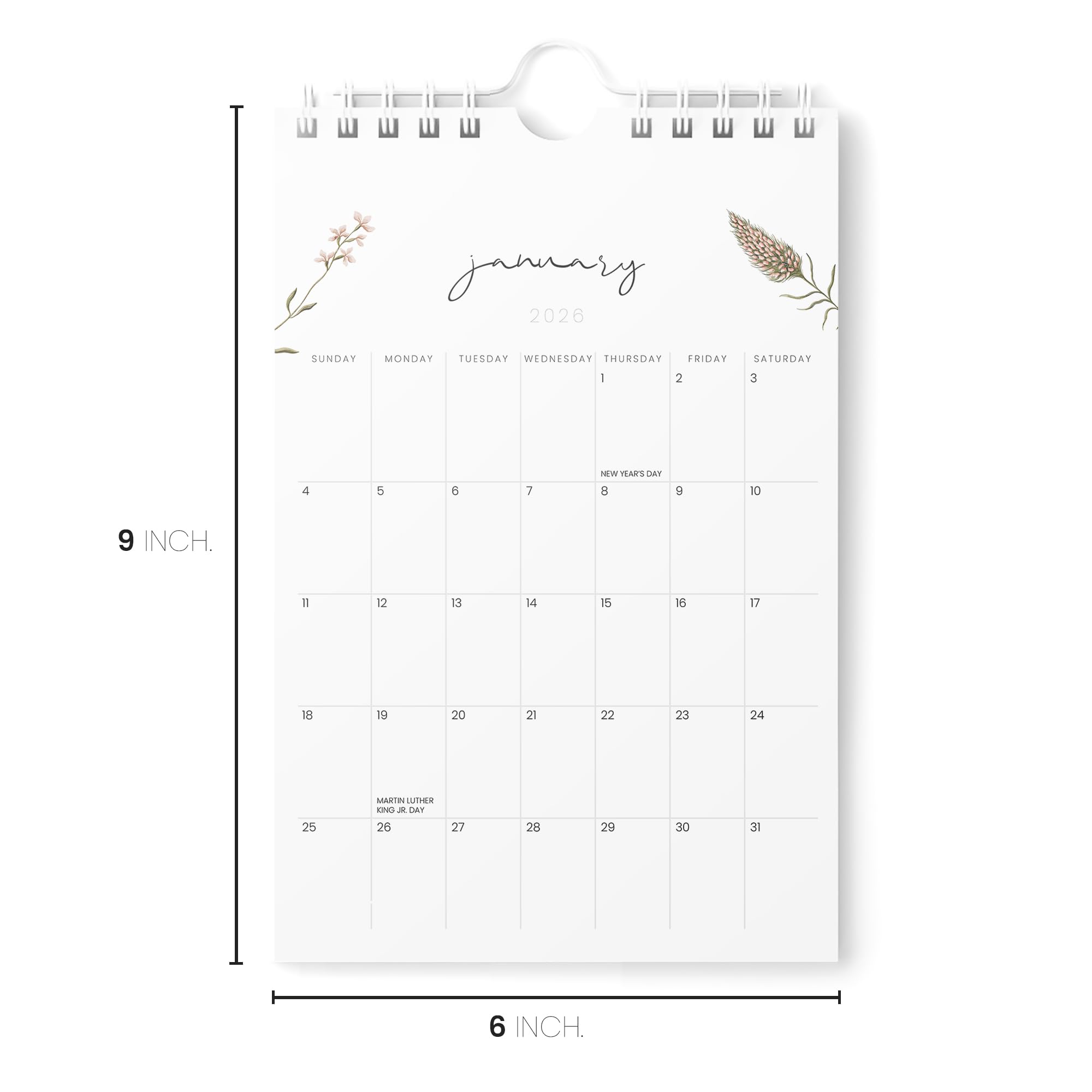 Karto Mini calendario de pared 2025-2026, vertical, de 6 x 9 pulgadas, de julio de 2025 a diciembre de 2026, pequeño, versátil y fácil de planificar, con el calendario mensual de escritorio estético