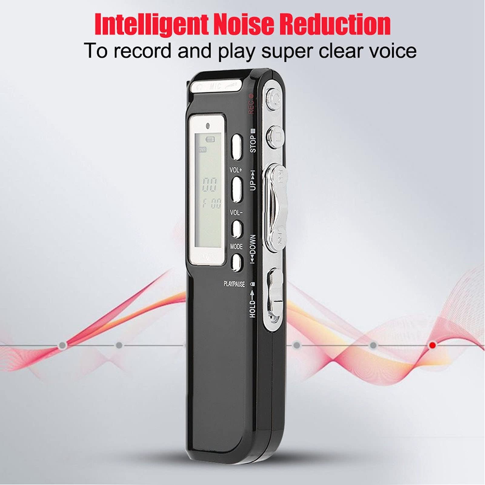 Sren Voice Recorder, Digital Voice Recorder Pen Auto Recording 8GB Memory Mini 4 Recording Modes for Recording - Image 3