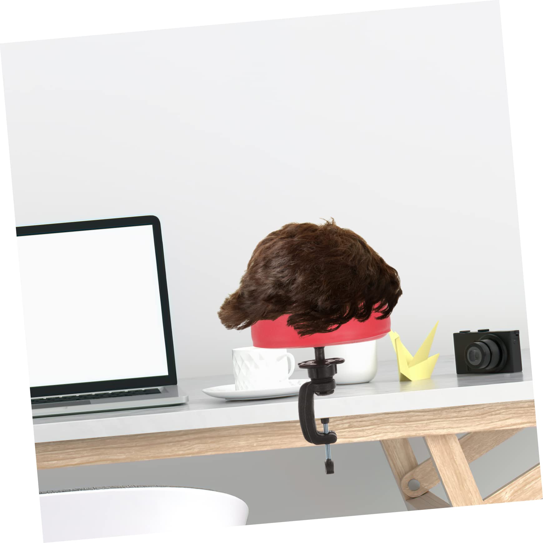 Beaupretty 1Set Mannequin Head for Wigs Multi Purpose Wig Holder with Stand for Hair Styling Braiding Practice Displaying Hats Accessories Durable Material for Salon