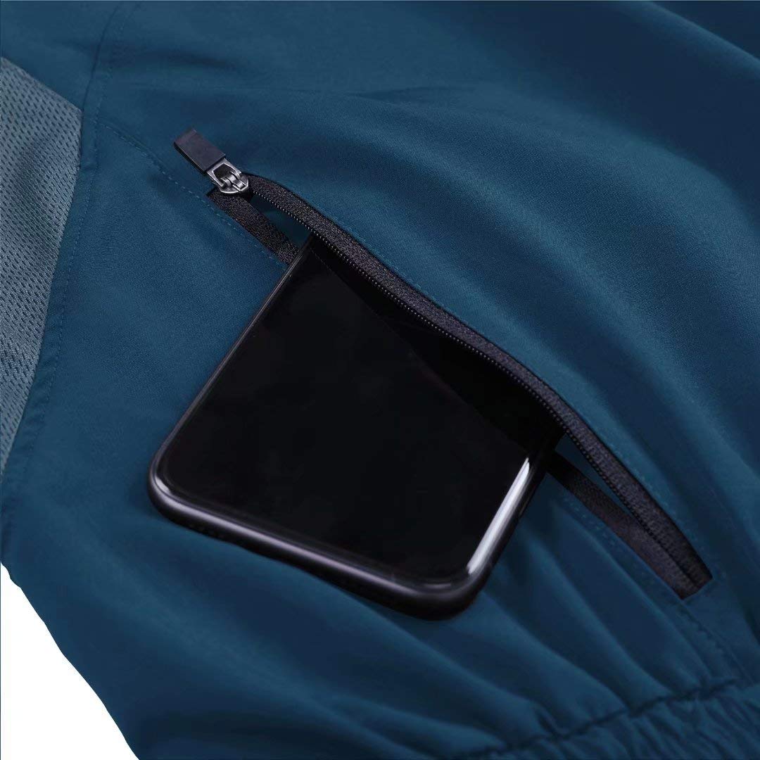 HMIYA Pantaloncini Running Uomo Leggero Sportivi Shorts Asciugatura Veloce Palestra Corsa Calzoncini con Tasca con Cerniera