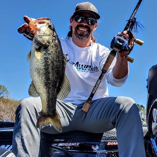 Castaway Skeleton Nano 7' Spinning Fishing Rod - Proprietary Carbon Nano Blank, Sea Guide Split Reel Seat, Cork Handle, Stainless Tangle-Free Guides, Zirconium Rings, Lightweight & Durable #TOP1