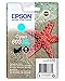 Epson 603XL Etoile de Mer Cyan, Cartouche d'encre d'origine XL Haute capacité, XP-2100 XP-2105 XP-2150 XP-2155 XP-3100 XP-3150 XP-4100 XP-4150 WF-2810DWF WF-2820 WF-2830DWF WF-2840 WF-2850DWF WF-2870