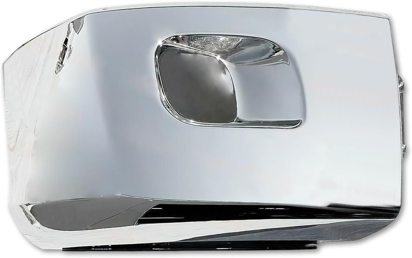 KOZAK Chrome PLASTIC Bumper Corner No Fog Light Hole (Right Passenger Side) Compatible with Peterbilt 579 2013-2021 PLUS Logo, 2X 22 Windshield Wipers and Kozak Vest