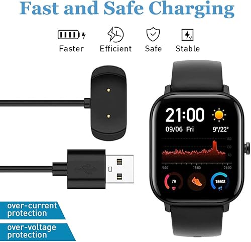 Miniatura 2 de Cargador para Amazfit GTS 2 Mini, GTS 4 Mini, T-rex Pro, GTR 2, GTR 2e, GTS 2e, GTS 2e, cable de carga para Amazfit BIP U Pro, Bip 3 Pro, Bip U