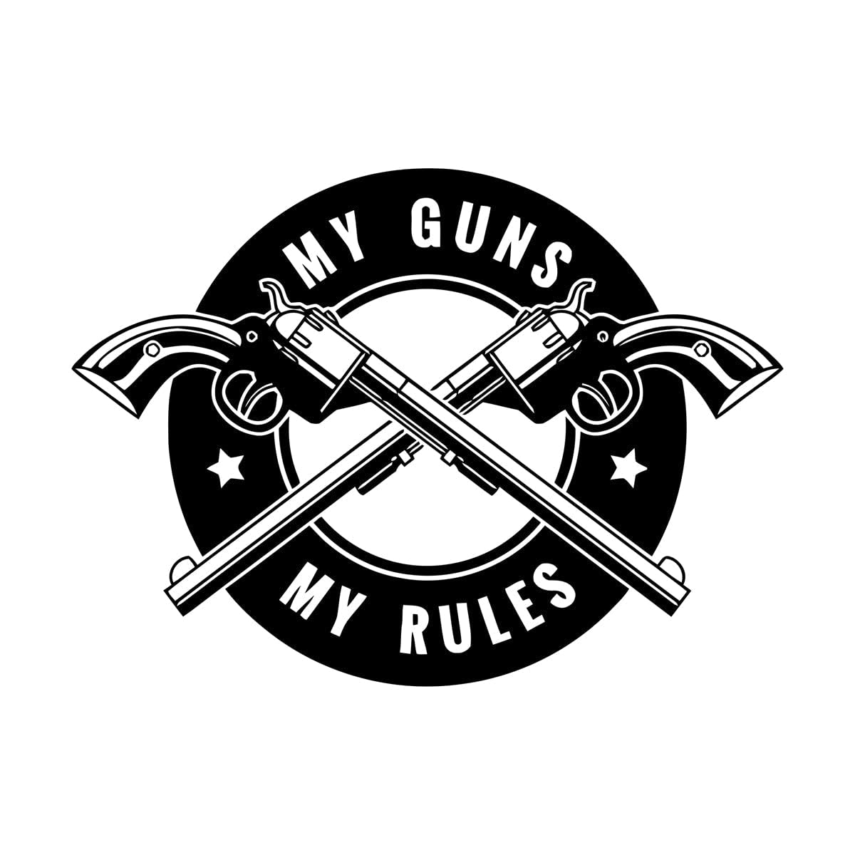 My Gun My Rules Wall Decals Quotes Wall Sticker for Gun Shop Removable Wall Decor Art Mural Home Decoration Large - 58x79cm — image 1