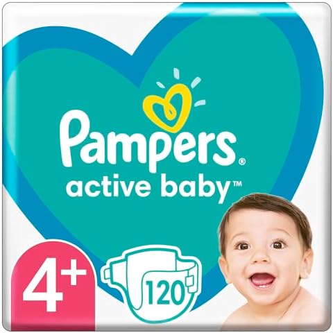 Pampers Pieluchy Rozmiar 2 (4-8 kg), Active Baby Pieluszki, 228 Sztuk, Miesięczne Opakowanie, Ochrona Przed Przeciekaniem Przez Całą Dobę