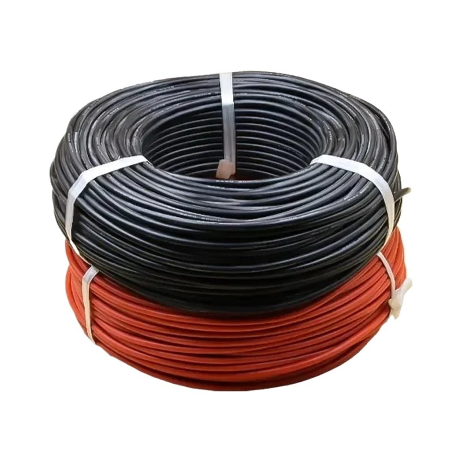 Cable Solar fotovoltaico Positivo y Negativo de 100 Metros, 6 mm², 10 AWG, certificación TUV, Color Negro y Rojo.