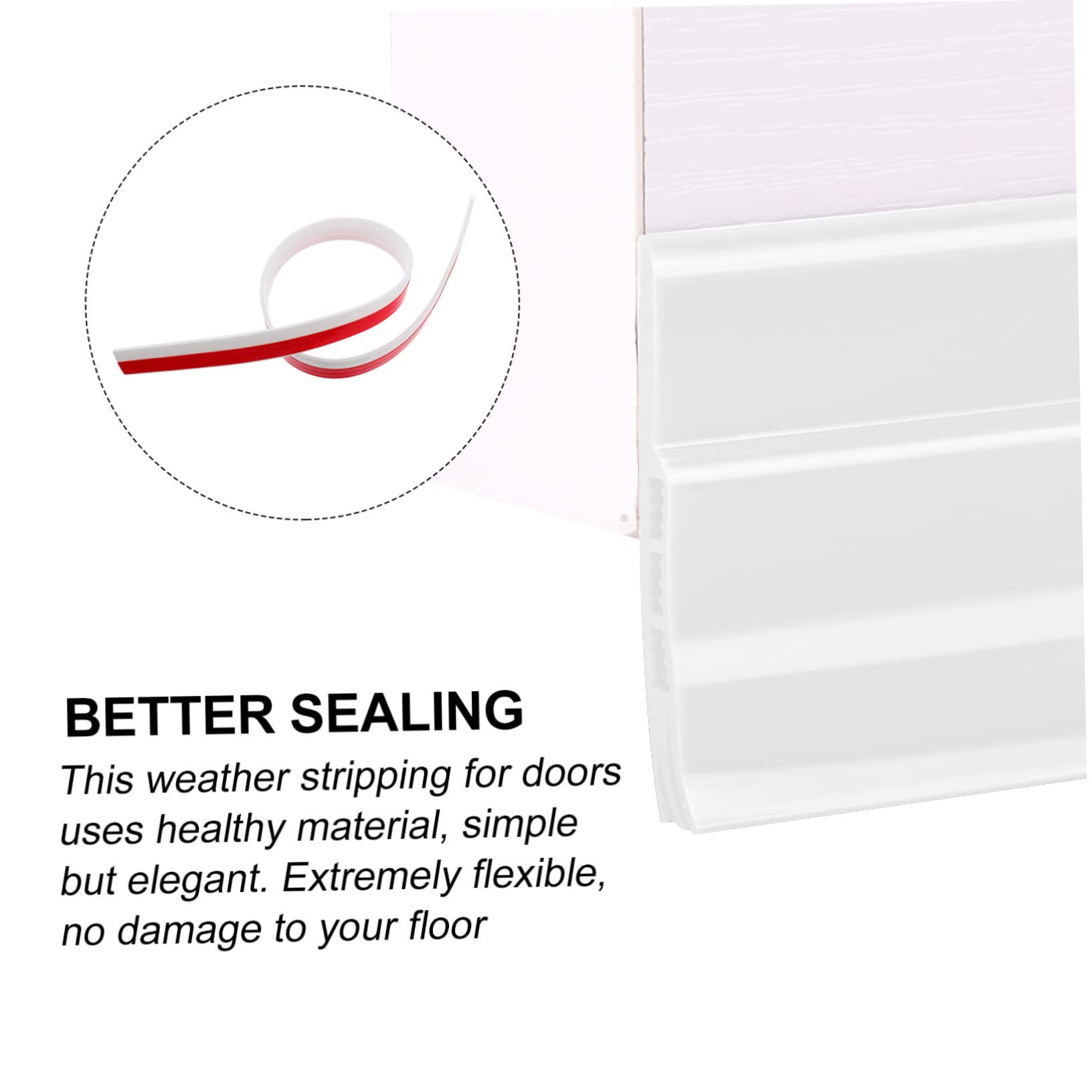 Balacoo Practical Door Soundproof Strip Wide Self-Adhesive Sealing Strip for Noise Reduction and Temperature Control for Interior and Exterior Doors