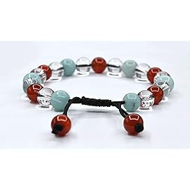 Amazing Gemstone Creativity Manifestation Bracelet - Clear Quartz Amazonite Carnelian Set for Men Women Healing Calming Anxiety Stress Relief Gifts Pulseras Para Hombres Mujer Stocking Stuffers