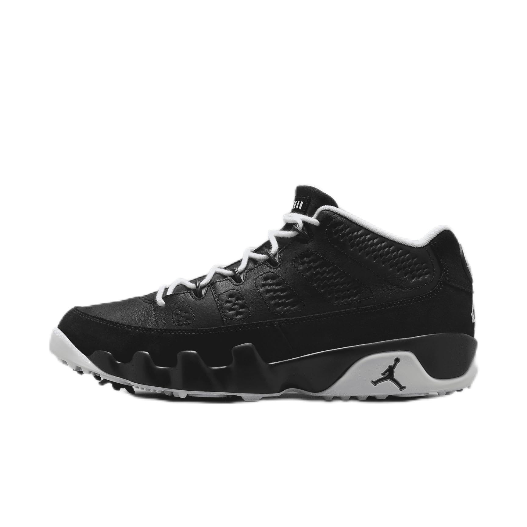 Air Jordan 9 G Golf Shoes (FN6930-001, Black/Metallic Red Bronze/White) Size 8