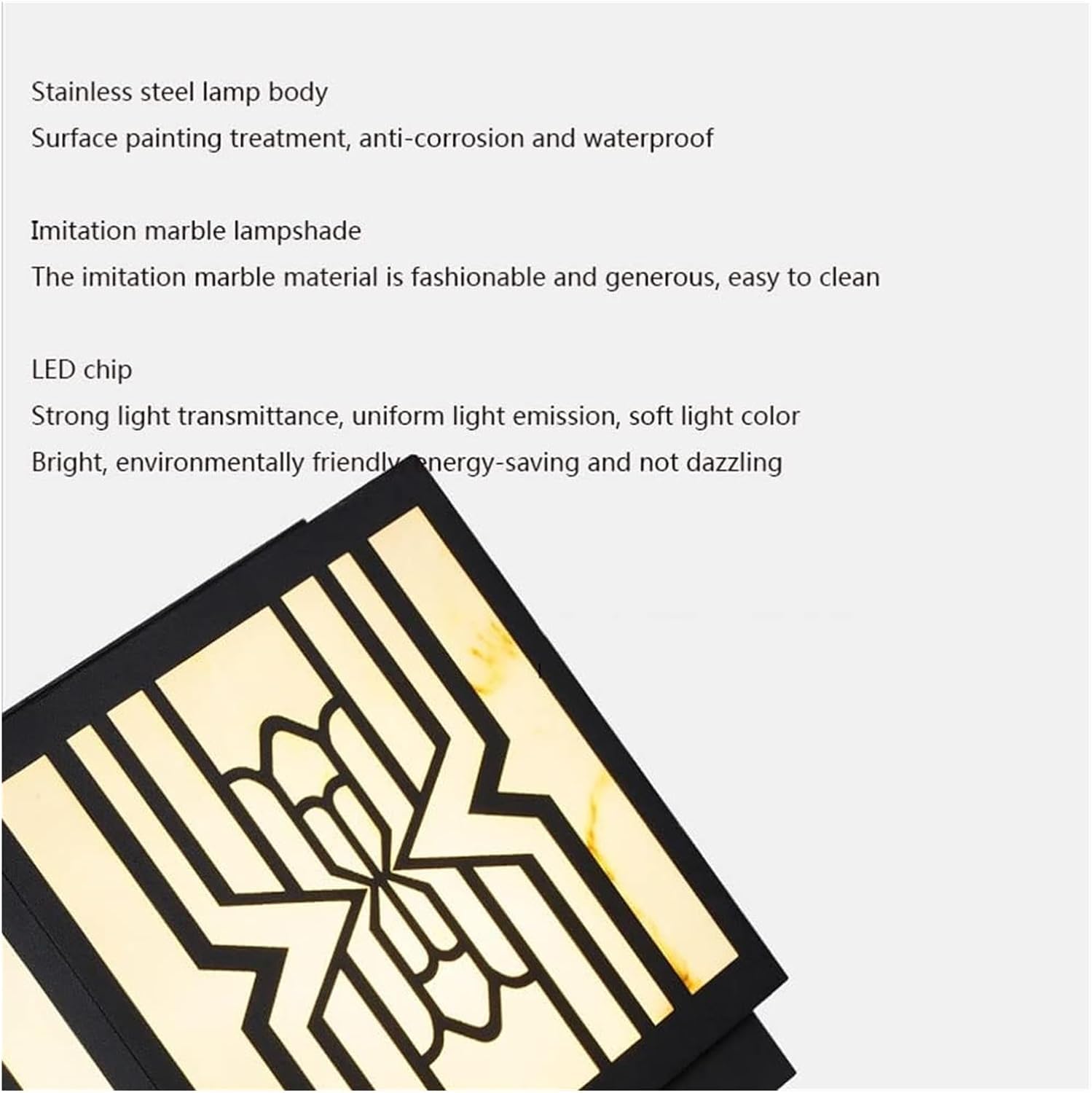 Lampa ścienna Zewnętrzna lampa solarna LED Akcesorium Słoneczne światło słupowe LED Zewnętrzne oświetlenie uliczne trawnik ogród LED Kwadratowe oświetlenie filarowe Patio Paisa