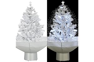 SKM Snowing Christmas Tree with Umbrella Base