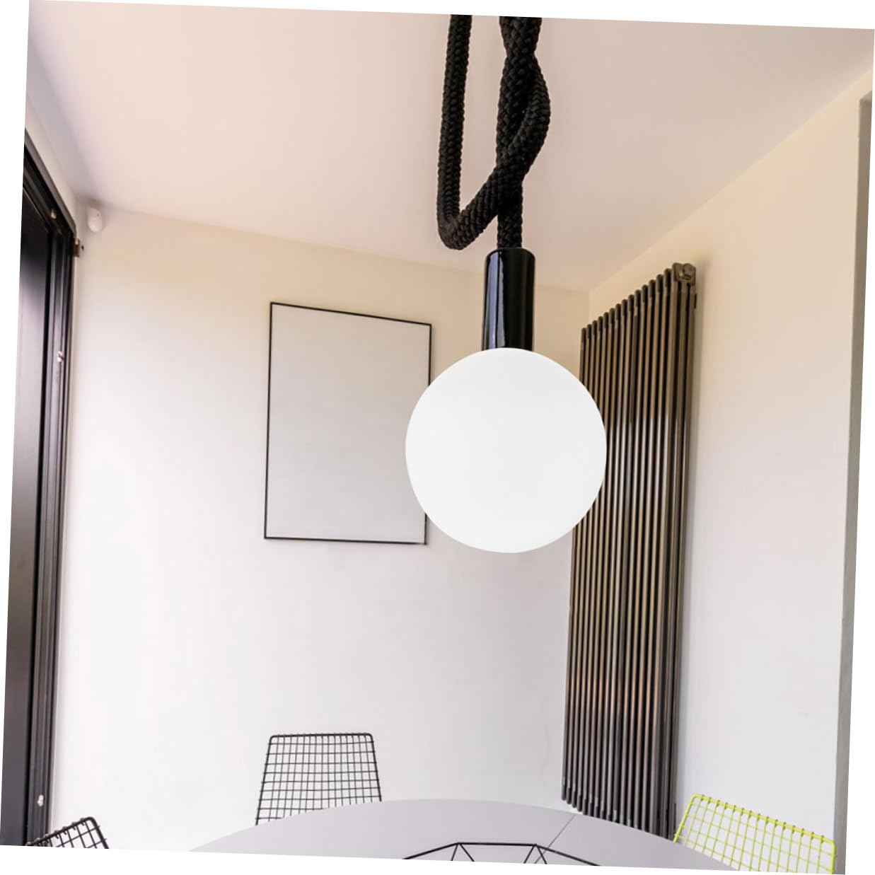 Anneome Paralume in Vetro Smerigliato Rotondo per Lampade Sospensione Sfera di Ricambio Facile da Installare per Soggiorno e Camera da Letto