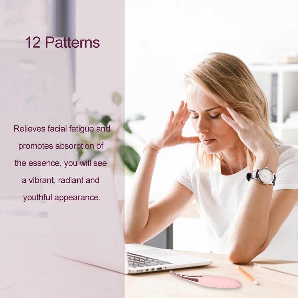 CHARMING Personal Wand Massager with Waterproof Vibration for Full Body Massage Use, Promotes Essence Absorption, Relieves Fatigue - Pink - Image 5