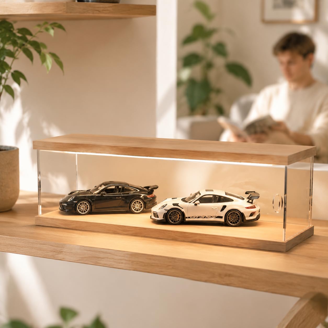 Vitrina Acrílica para Coches a Escala, Acabado , Vitrina para Colecciones, coración estanrías , Style to 2