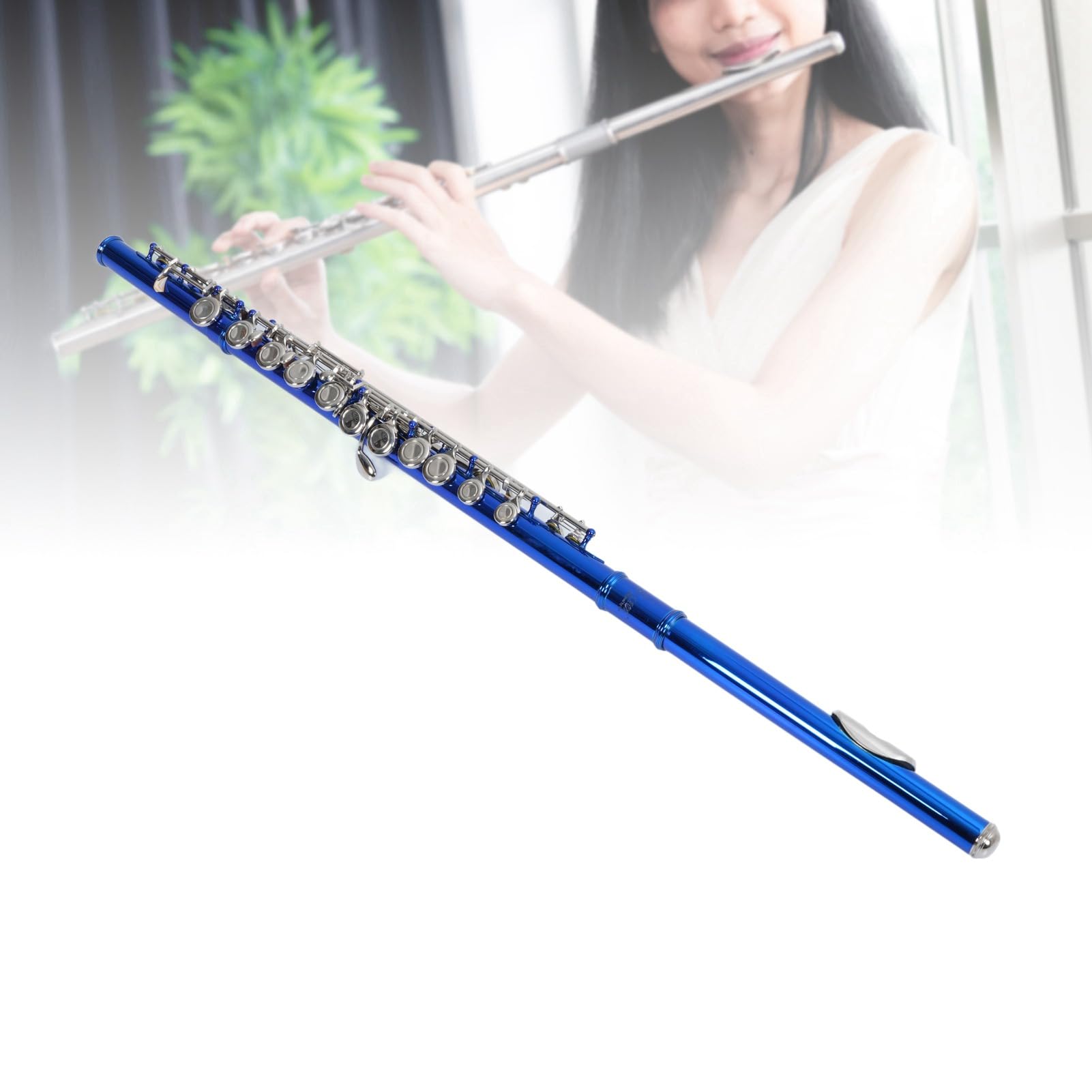 Cocoarm Flauta C de 16 Teclas, Material de Cuproníquel, Afinación Profesional y Excelente Hermeticidad para Principiantes y Estudiantes de Educación Musical