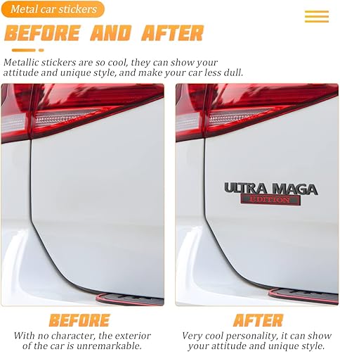 Miniatura 3 de AICEL Edición Ultra MAGA, emblemas de metal completo en 3D para coche, etiquetas de personalidad clásicas con adhesivo fuerte, insignias para coche