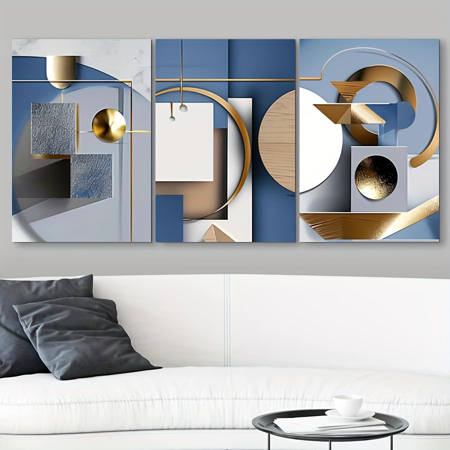 Style médiéval moderne tableau triptyque Guying Art cadre bois - 2
