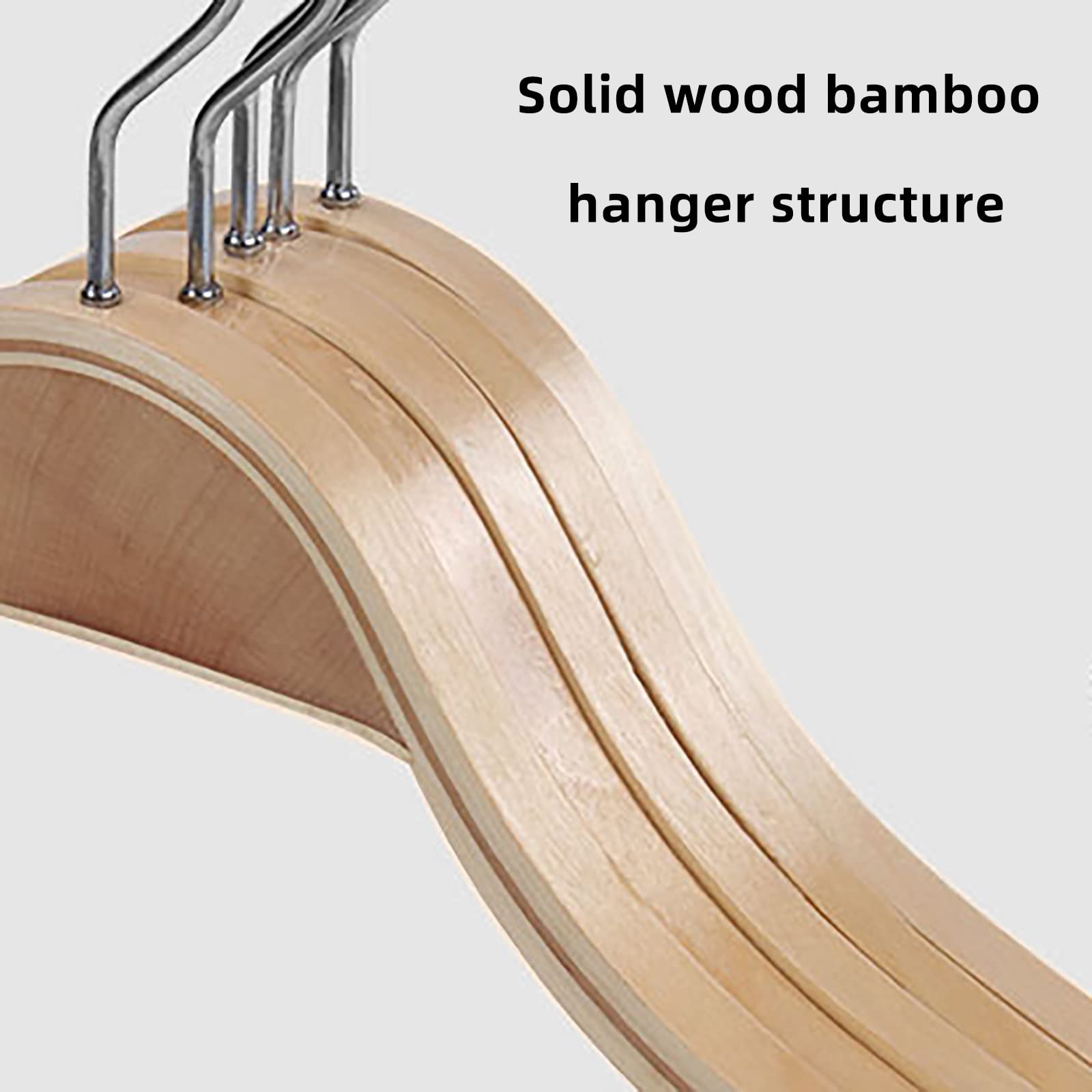 Kleiderbügel aus natürlichem Holz, 38 cm breit, flach, für Röcke, Oberteile, Mäntel und Jacken, langlebiges Massivholz für Schrankorganisation, 10 Stück