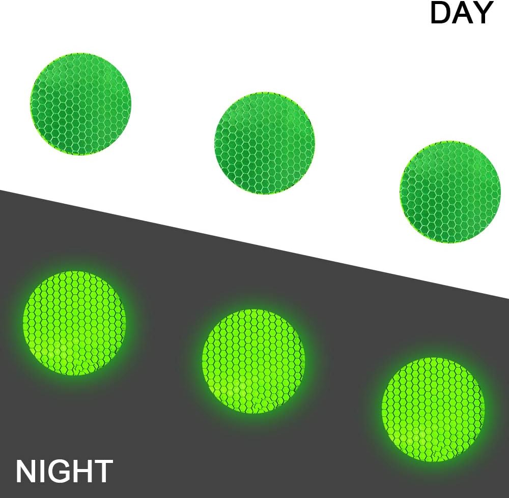 Round shape Green Reflective Tape For Trucks Trailers Car Park Traffic Warning Caution Conspicuity Tape Waterproof Self-Adhesive Reflector Tape-Reflective Tape 50 packs