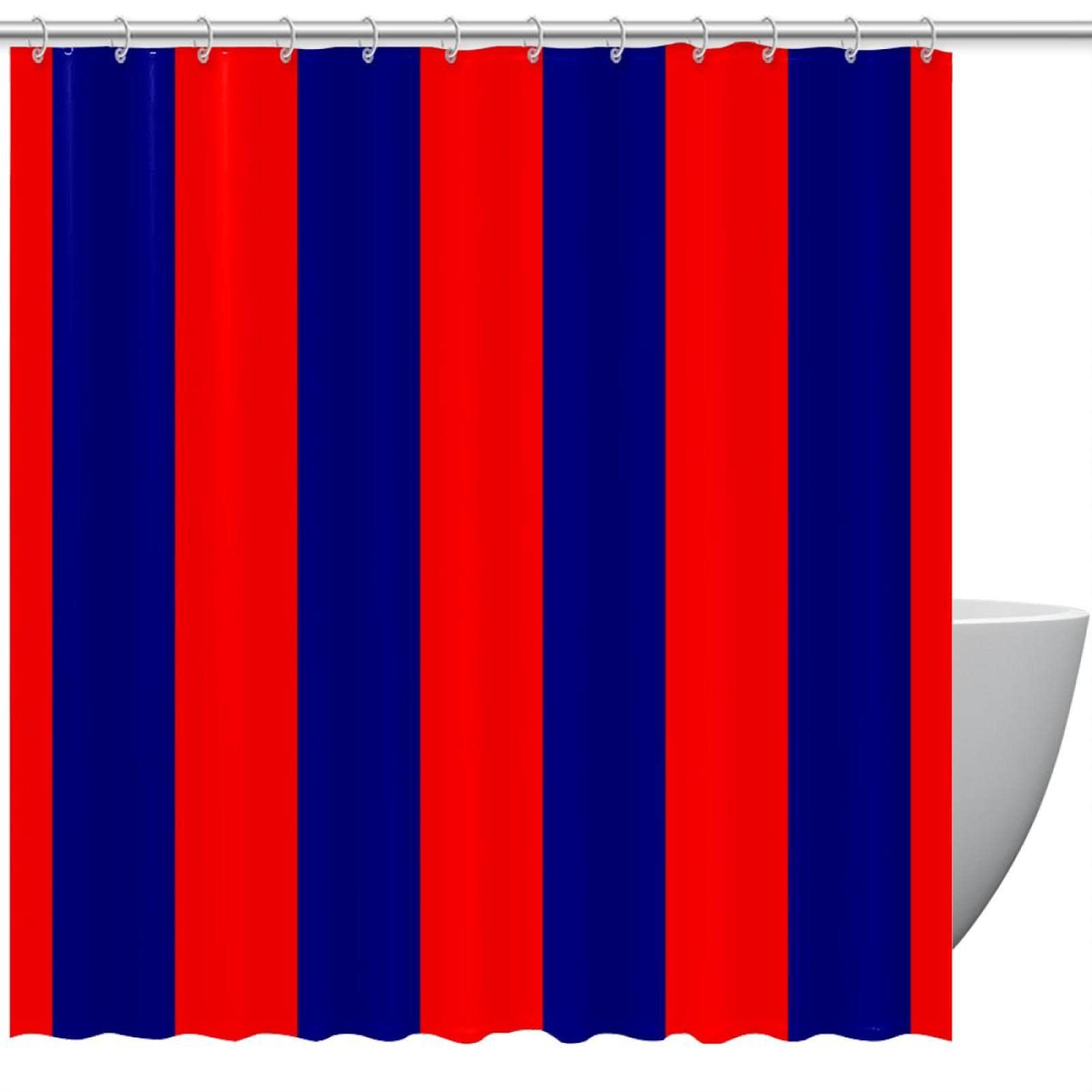 Rideau de douche rayé haut de gamme en tissu 183 x 183 cm