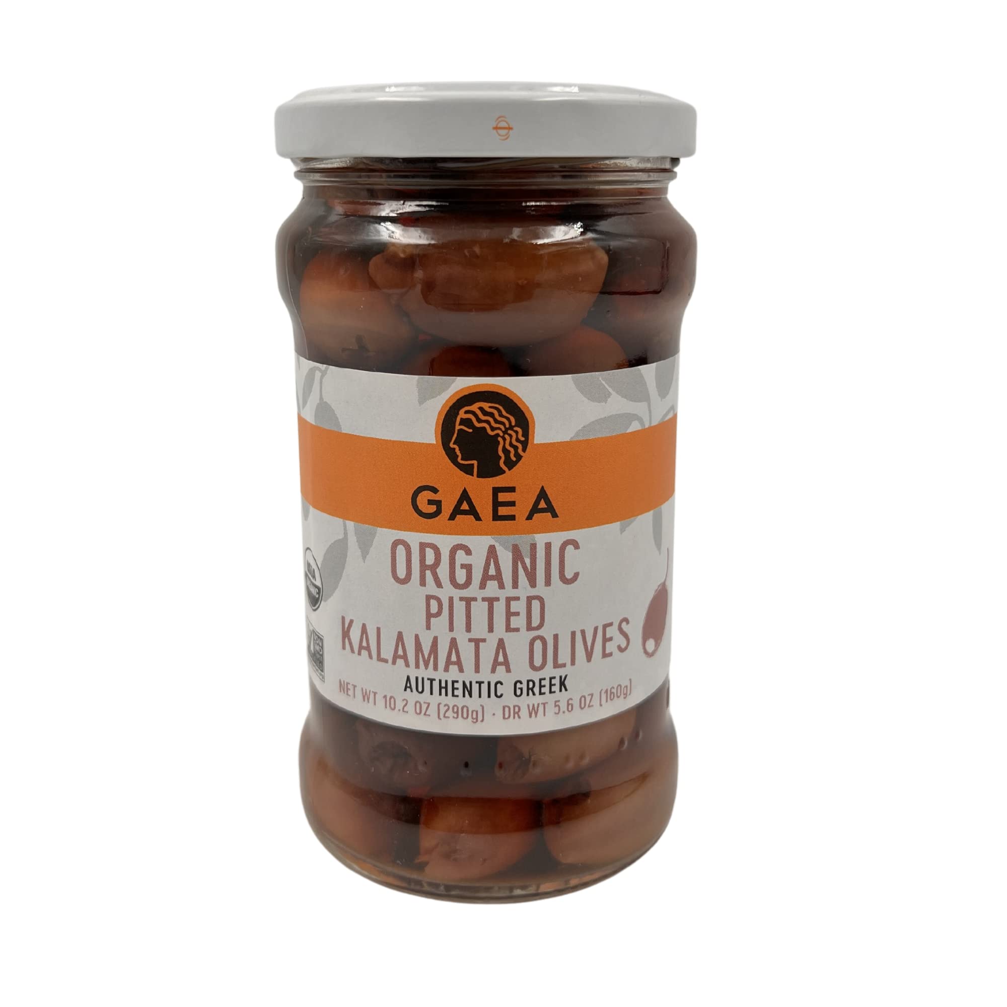Gaea, Olives Kalamata Pitted Organic, 10.2 Ounce