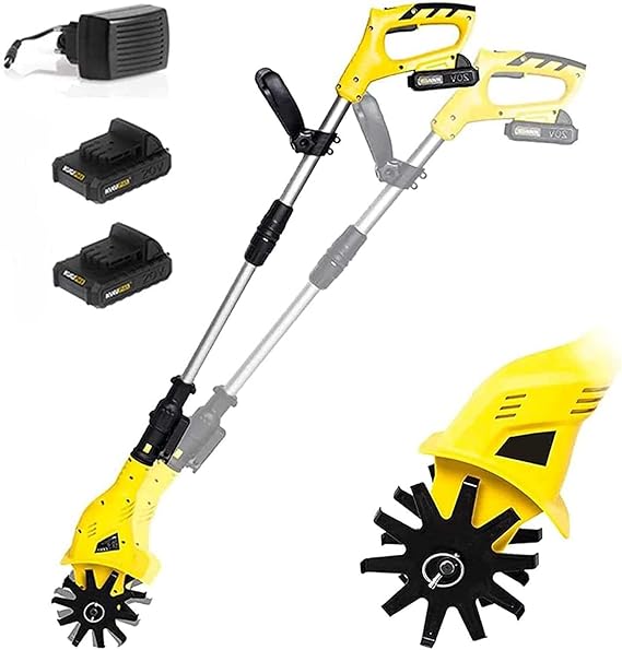 Cordless Rotavator, 20v Garden Tiller Rotavator,Tillage Depth 6.3in