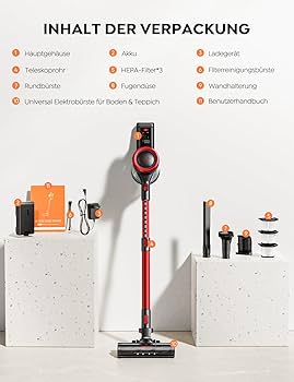 Buture Pro JR700 Battery Vacuum Cleaner, 38000PA/450W