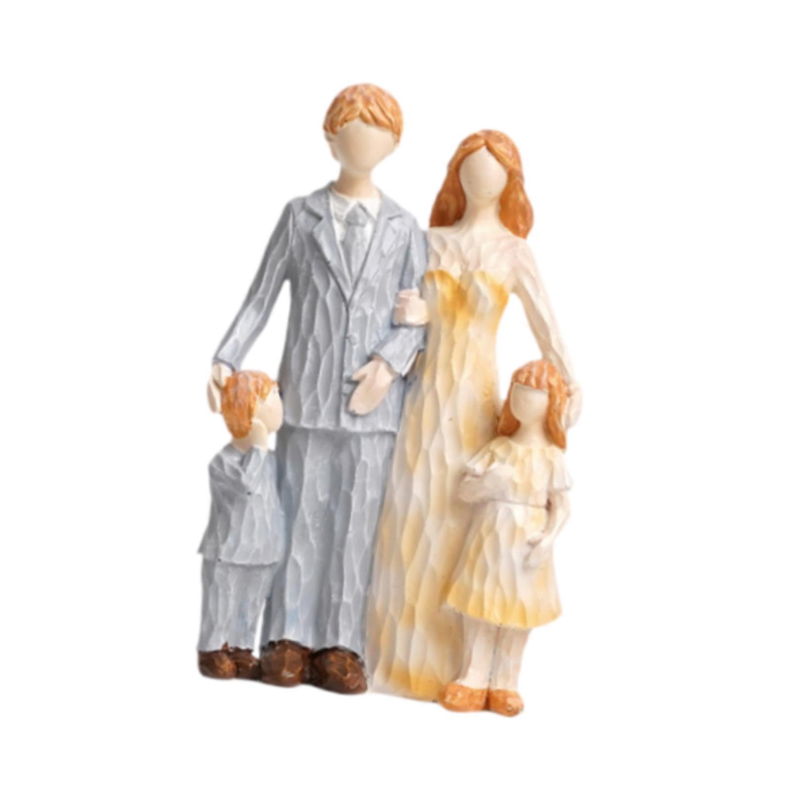 mophrati Family Figurines Sculpture Craft Memorial Gift for Bookshelf