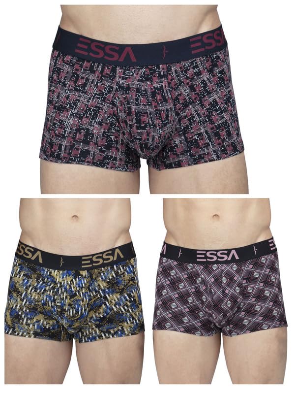 ESSA Men's Cotton Trunks Underwear for Men | Multicolour Assortment, Combo-2 | All Over Print Fabric | Stylish Designs | Your Go-to Choice for Everyday-picture-11