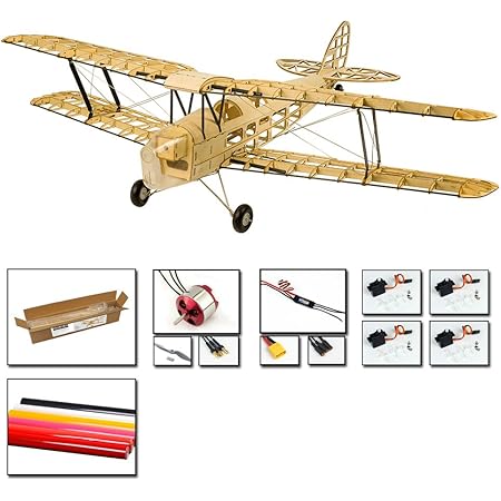 Amazon バルサウッドモデル飛行機ミニタイガー蛾 39 翼幅レーザー切断モデル航空機キットを組み立てる Diy電動4chラジコン飛行機 のおもちゃで楽しいお楽しみください キット モーター Esc サーボ カバーフィルム ラジコン ドローン 通販