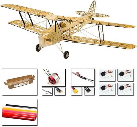 Amazon バルサウッドモデル飛行機ミニタイガー蛾 39 翼幅レーザー切断モデル航空機キットを組み立てる Diy電動4chラジコン飛行機の おもちゃで楽しいお楽しみください キット モーター Esc サーボ カバーフィルム ラジコン ドローン 通販